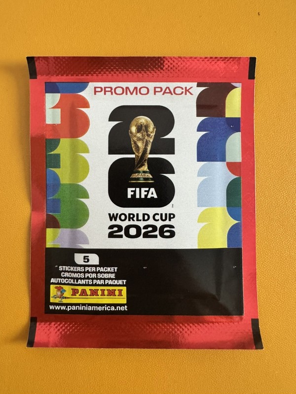 (1) Sealed Pack (5 Stickers) 2026 Panini World Cup Fifa World Cup Red promote