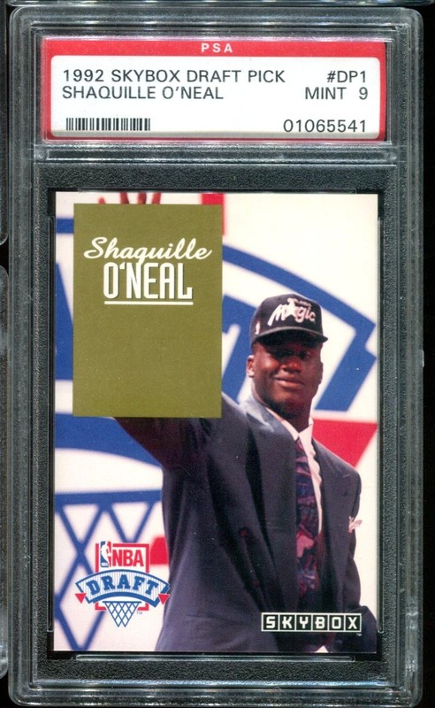 1992 Skybox Draft Pick #DP1 Shaquille O'Neal PSA 9