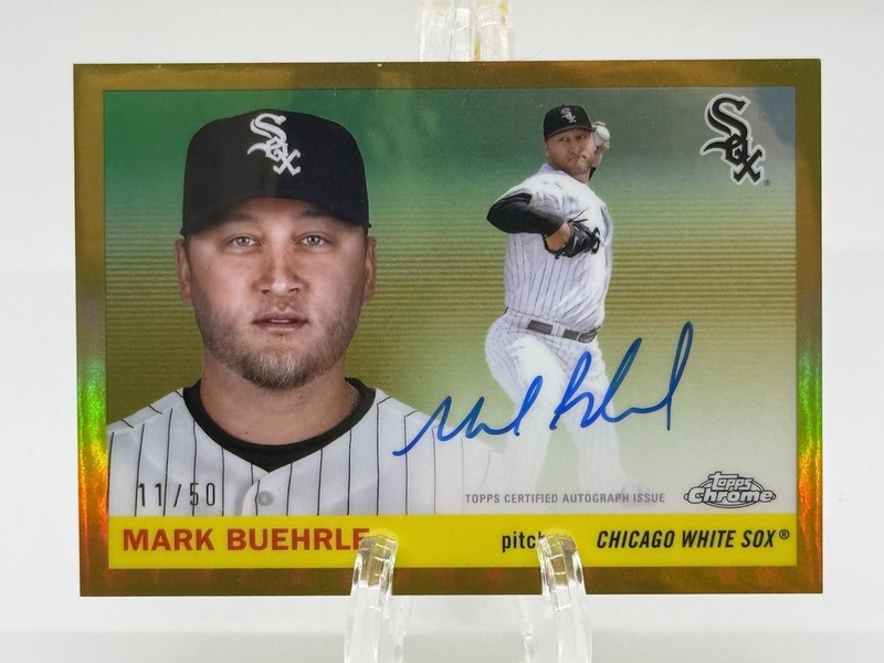 2025 Topps Chrome Platinum- Mark Buehrle Auto /50 Gold Chicago White Sox CPA-MB