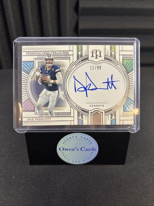 2023 Dak Prescott National treasures Personalized Treasures #/99 NT on Card Auto
