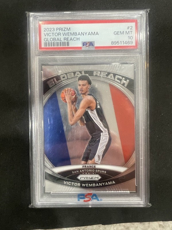 Victor Wembanyama RC #2 Rookie Global Reach 2023-24 Panini Prizm PSA 10 France