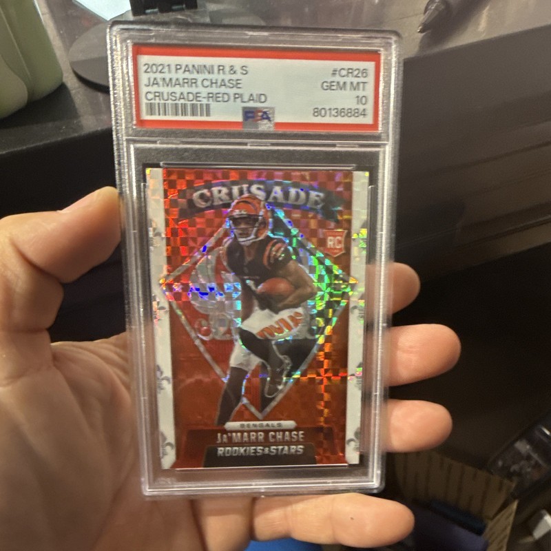 Panini 2021 Rookies & Stars Crusade Ja'Marr Chase Bengals #CR-26 PSA 10 RC