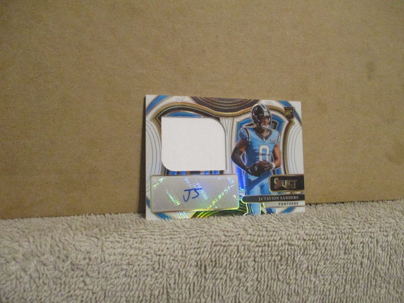 2024 PANINI SELECT JA'TAVION SANDERS RC JUMBO ROOKIE SIGNATURE SWATCH AUTO 62/75