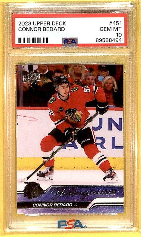 2023-24 Upper Deck Young Guns Rookie Connor Bedard #451 PSA 10 JW1