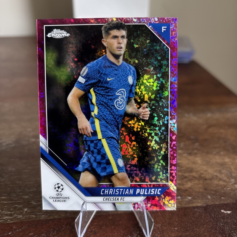 2021-22 Topps Chrome Champions League - Pulisic #150 Pink Mini-Diamond  /175