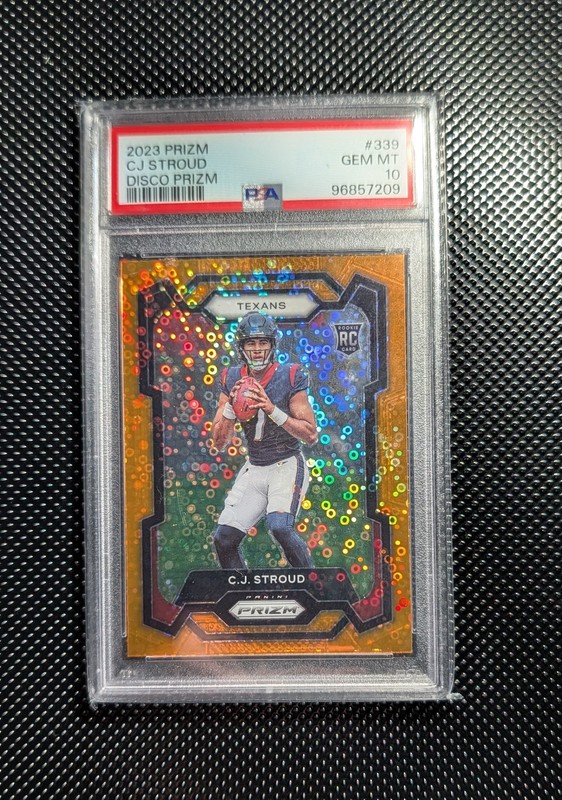 2024 Panini Prizm CJ Stroud Orange Disco Rookie PSA 10