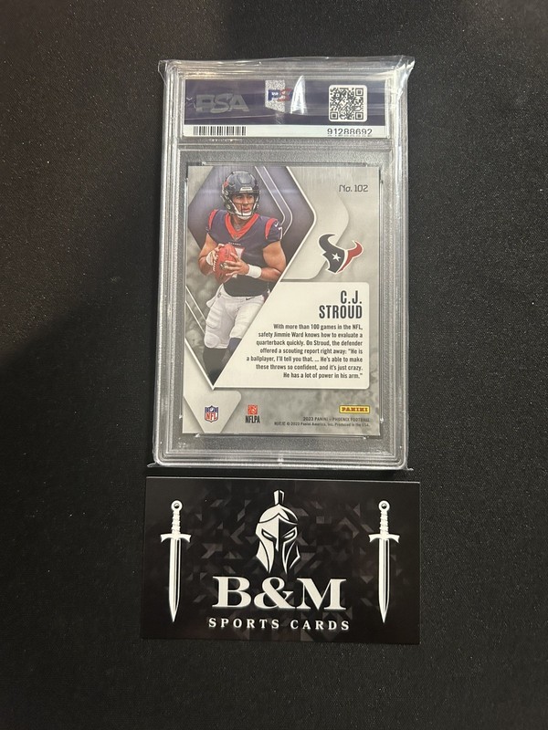 2023 Panini Phoenix CJ STROUD Rookie #102 PSA 10 (RC) Houston Texans view 2