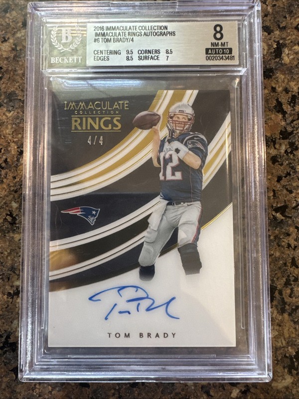 2016 Immaculate Tom Brady Auto /4