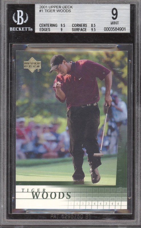 2001 Upper Deck Tiger Woods #1 BGS 9