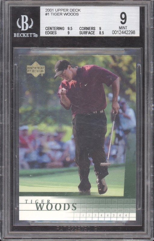 2001 Upper Deck Tiger Woods #1 BGS 9