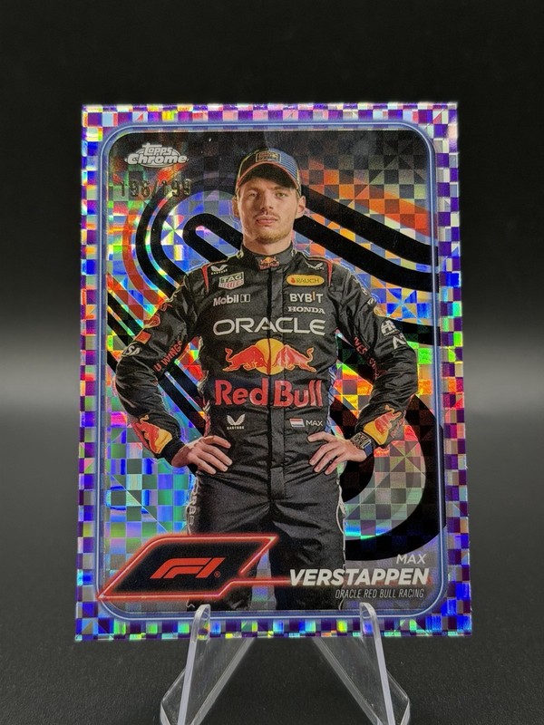 2024 Topps Chrome F1 Max Verstappen Portrait Purple Checker Flag 196/199 #1
