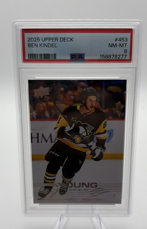2025-26 Upper Deck Series 2 - Young Guns Ben Kindel #453 (RC) PSA 8