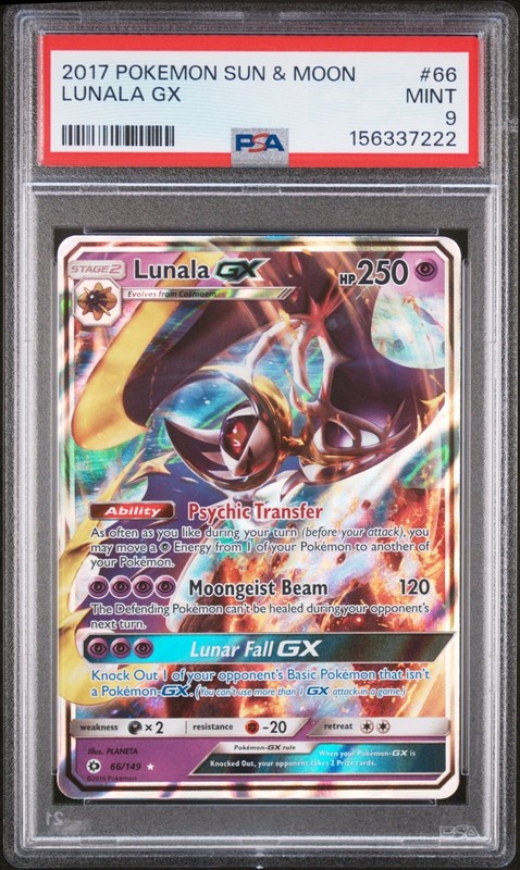 2017 Pokemon Lunala GX #66 PSA 9 MINT Sun & Moon