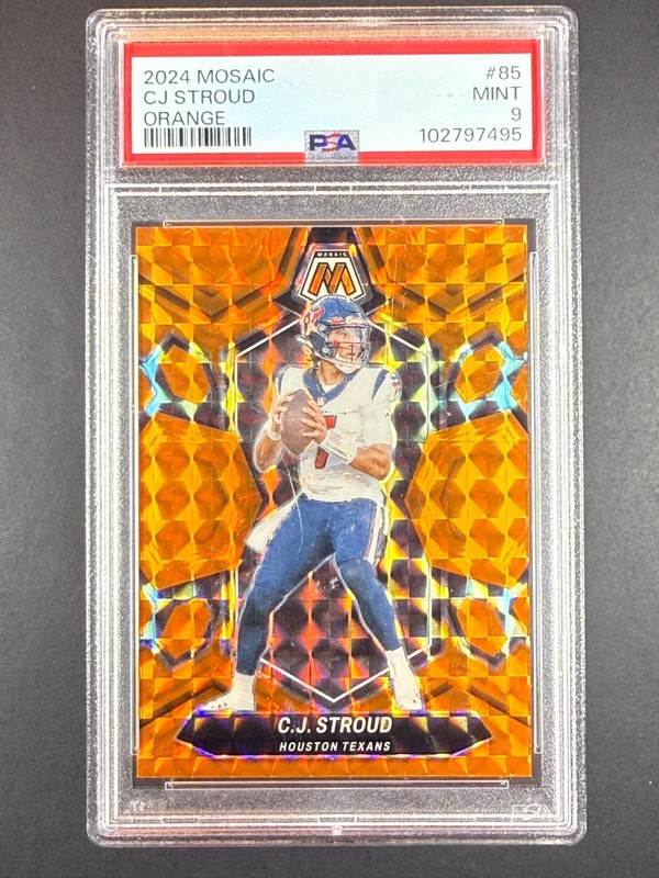 2024 Mosaic CJ Stroud  85 Orange PSA 9 #/199