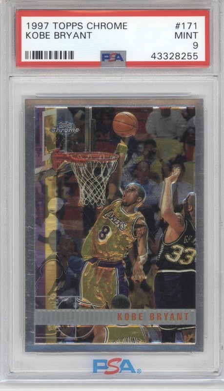 1997 Topps Chrome Kobe Bryant #171 PSA 9