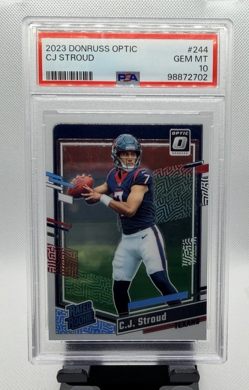 PSA 10 CJ Stroud 2023 Donruss Optic Rated Rookie #244 RC Texans