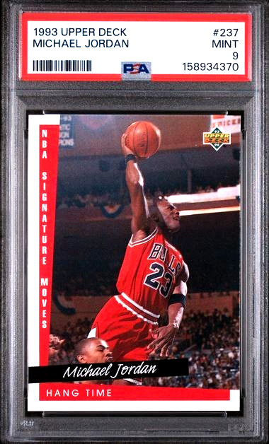 PSA 9 MINT 1993 Upper Deck Michael Jordan Dunking Chicago Bulls #237 Card