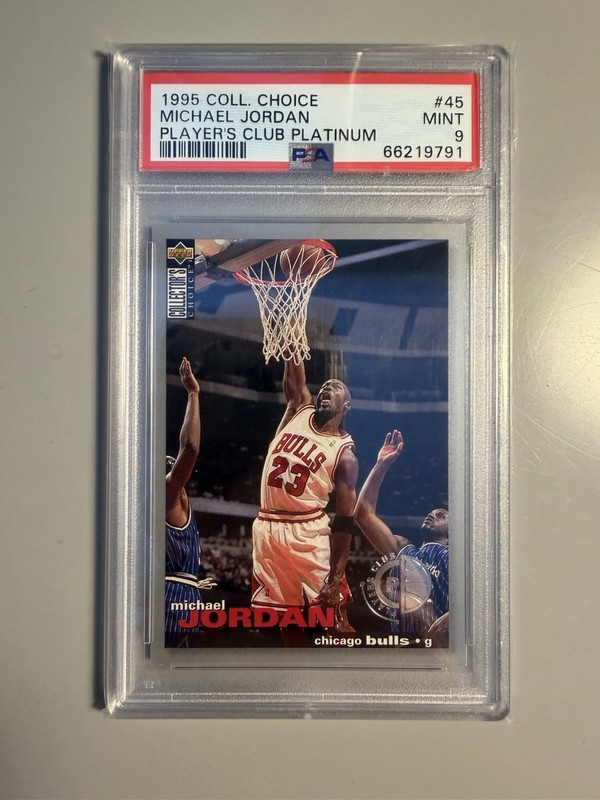 1995 UD Collector's Choice Michael Jordan #45 Player's Club Platinum PSA 9