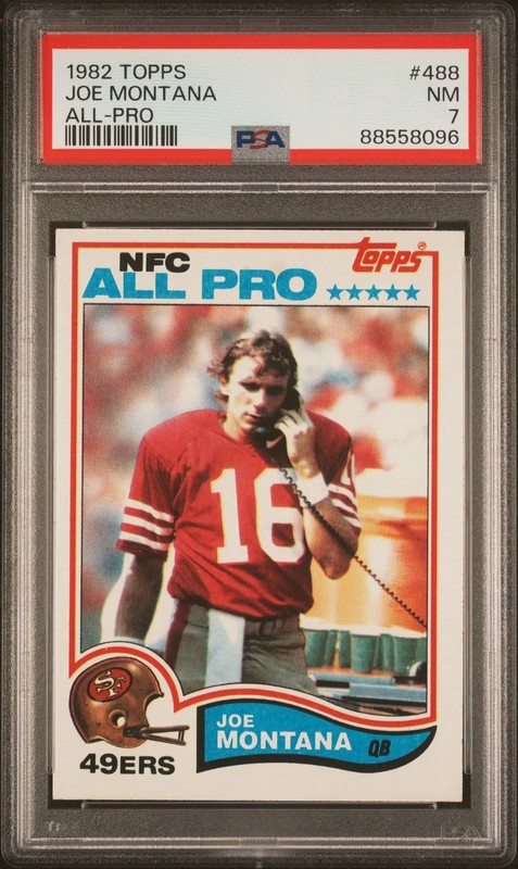 1982 Topps Joe Montana #488 All Pro PSA 7