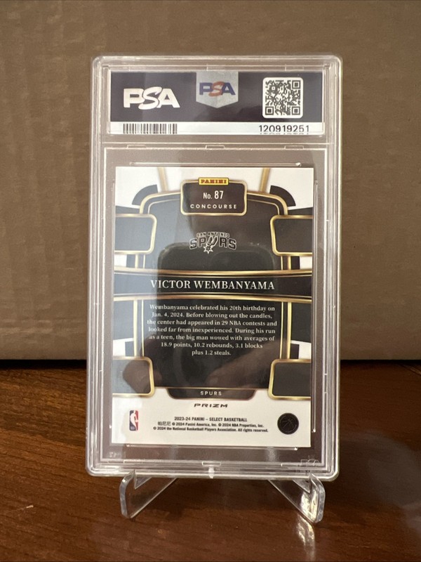 Victor Wembanyama Select Tectonic RC PSA 10 view 2