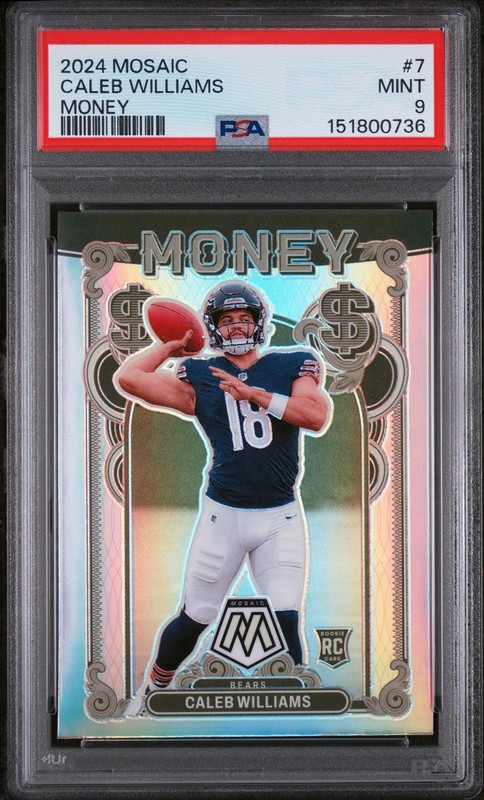 2024 Panini Mosaic Money Caleb Williams #7 RC PSA 9