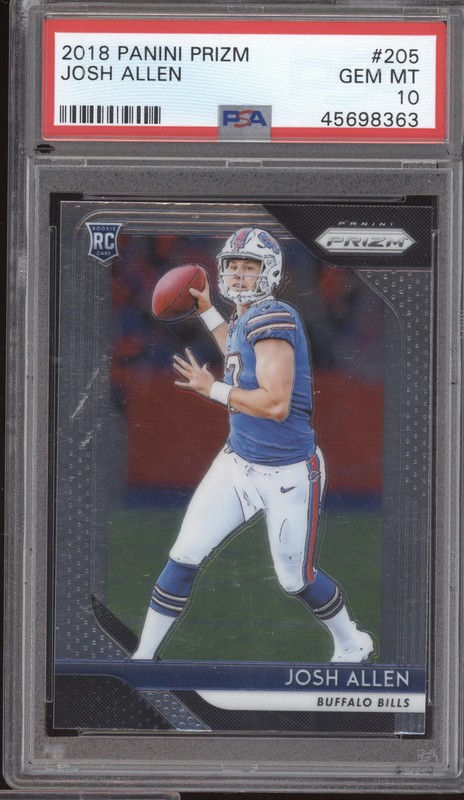2018 Panini Prizm Josh Allen #205 RC PSA 10