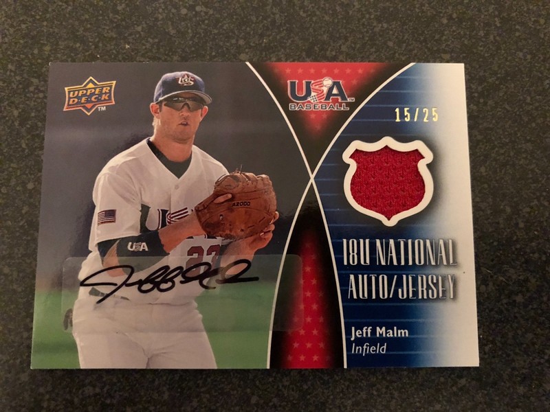 2009 Upper Deck Jeff Malm USA Baseball Game Used Auto 15/25