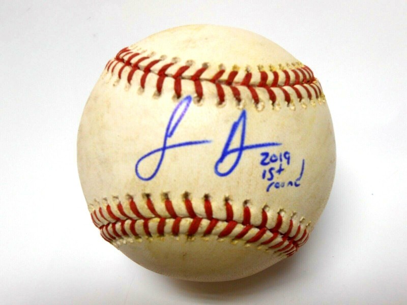 Logan Davidson Signed Auto Autographed Game Used Baseball Oakland Athletics A's