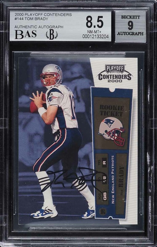 2000 Playoff Contenders TOM BRADY #144 Rookie BGS 8.5 AUTO
