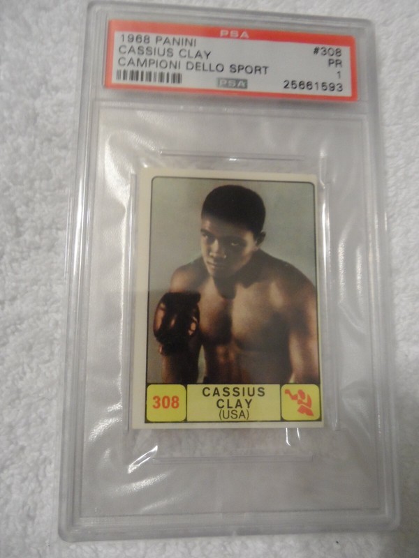1968 Panini Campiono Dello Sport # 308 Cassius Clay Muhammad Ali GOAT PSA 1