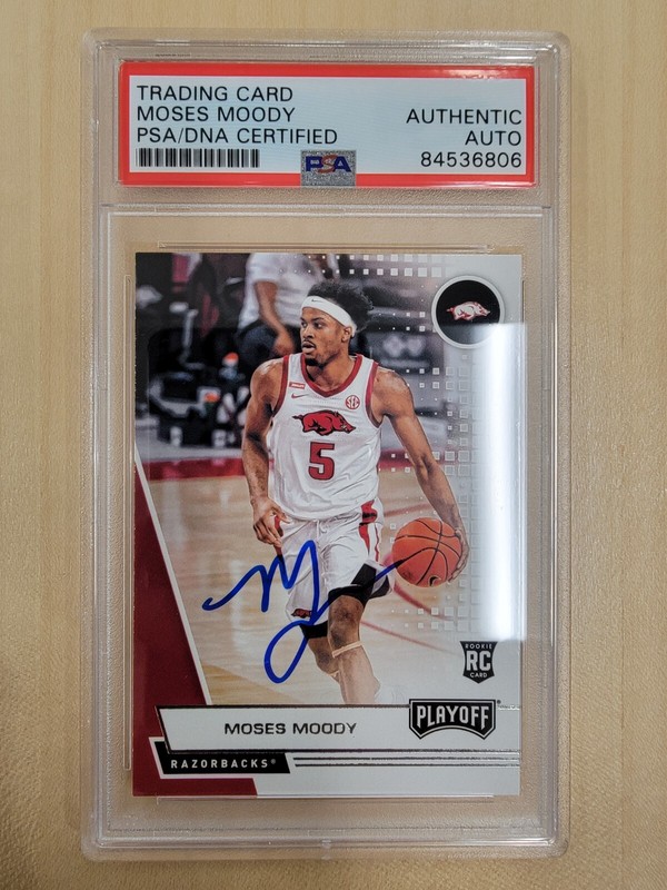 Moses Moody Chronicles Playoffs Rc Autograph PSA/DNA Certified