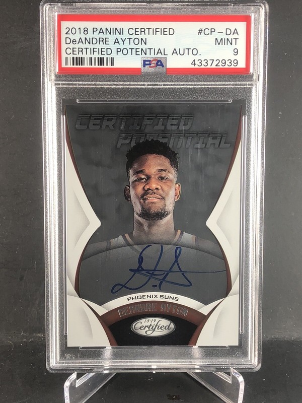 2018-19 DEANDRE AYTON Panini Certified Potential AUTO RC Rookie PSA 9