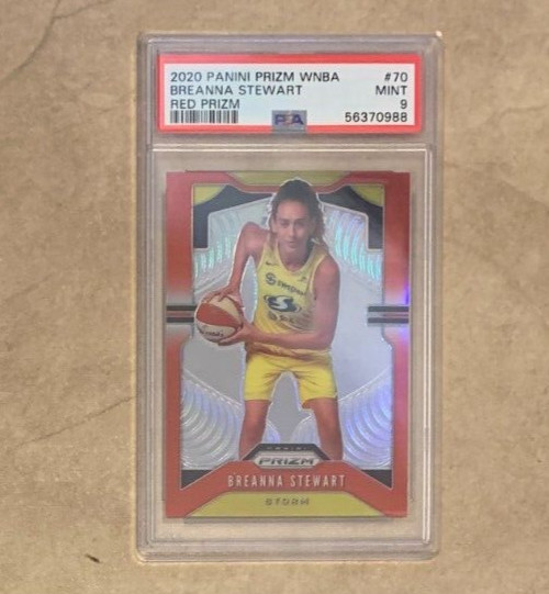 2020 Breanna Stewart Panini Red Prizm #70 WNBA Seattle Storm 38/275 PSA 9 MINT
