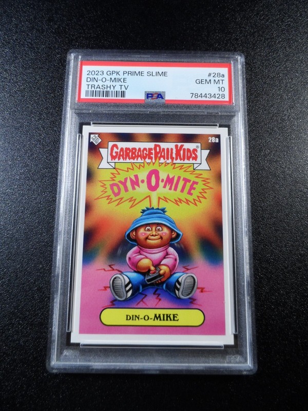 PSA 10 Adam Bomb JJ Good Times Spoof Garbage Pail Kids Card 28a Din-O-Mike
