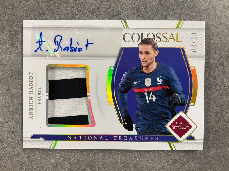 2022 National Treasures FIFA Adrien Rabiot Colossal Patch Auto /10 France