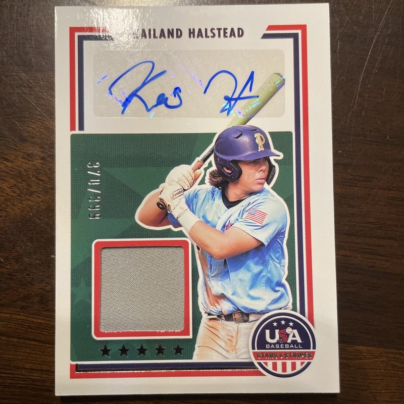 2022 Panini USA Stars & Stripes Kailand Halstead Patch/Auto Numbered 370/399 view 1