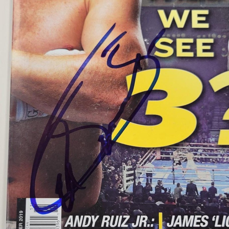 Saul Canelo Alvarez autograph signed The Ring Magazine ~ PSA/DNA COA view 2