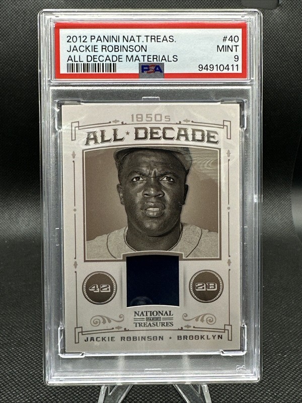 2012 National Treasures Jackie Robinson Materials /99 PSA 9 - POP 2 None Higher