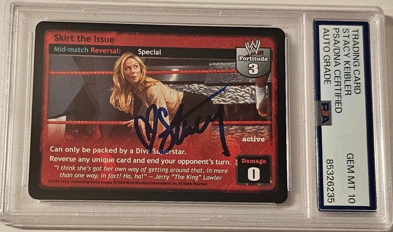 Stacy Keibler 2005 Comic Images WWE Raw Deal Foil Rookie Rare SIGNED PSA GEM 10