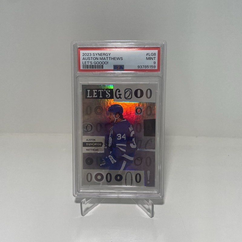 2023-24 Upper Deck Synergy Auston Matthews Let's Go! #LG-8 SP Maple Leafs PSA 9
