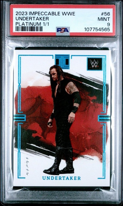 2023 Panini Impeccable WWE Platinum 1/1 Undertaker #56 One Of One  PSA 9
