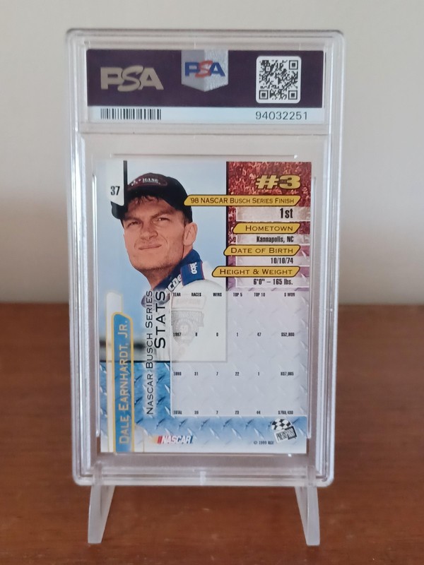1999 Press Pass Dale Earnhardt Jr Nascar Rookie Card #37 Graded PSA 9 Mint view 2