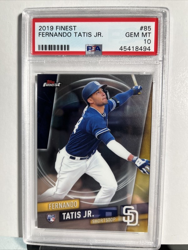2019 Finest Fernando Tatis Jr. RC Rookie #85 Padres PSA 10