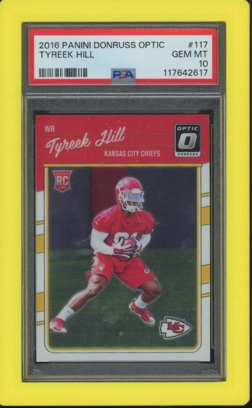 2016 Donruss Optic Tyreek Hill #117 PSA 10 GEM MINT RC Chiefs Dolphins Cheetah
