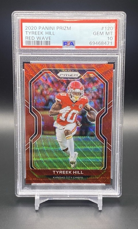 Tyreek Hill /149 2020 Panini Prizm Red Wave #120 PSA 10 Kansas City Chiefs