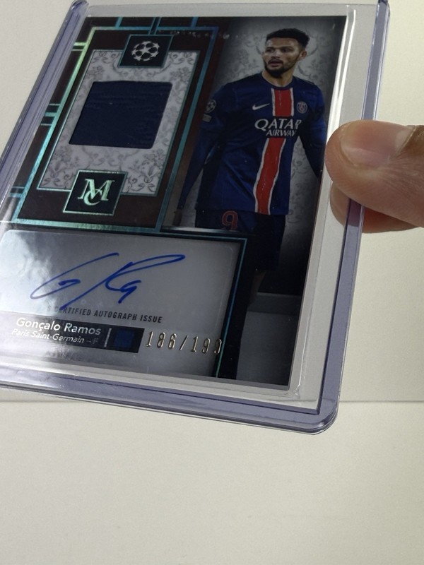 2025 Topps Museum Goncalo Ramos Patch Auto /199 Match Worn Relic view 2