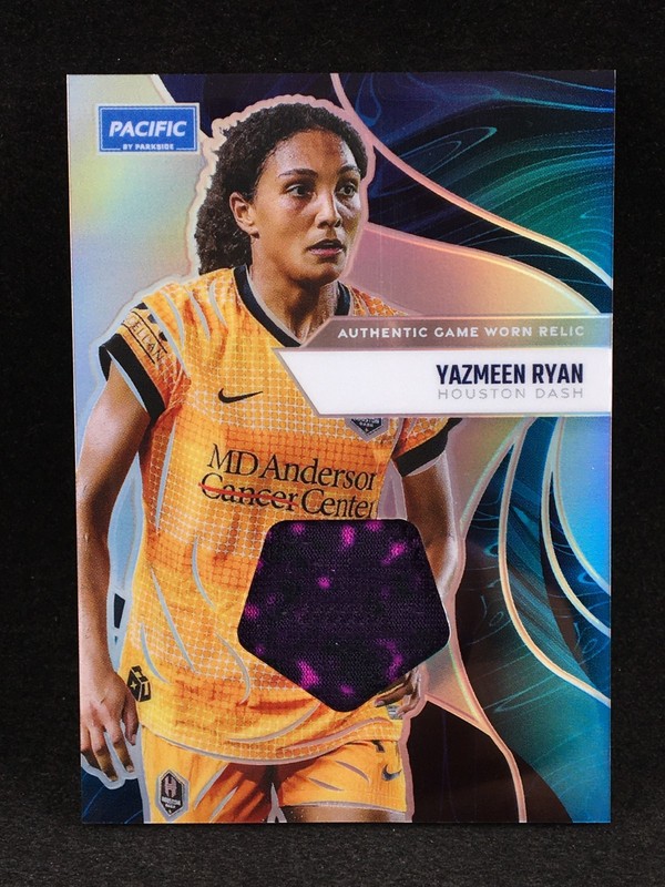 Yazmeen Ryan 2025 Parkside NWSL Pacific GAME USED MATCH WORN Jersey Relic B