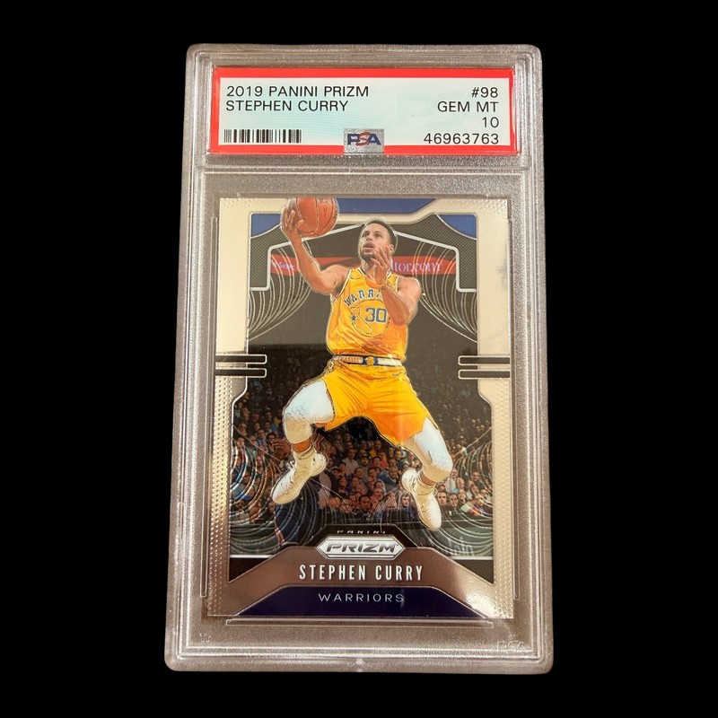 2019-20 Panini Prizm #98 Stephen Curry Warriors Gem Mint PSA 10 (3763)