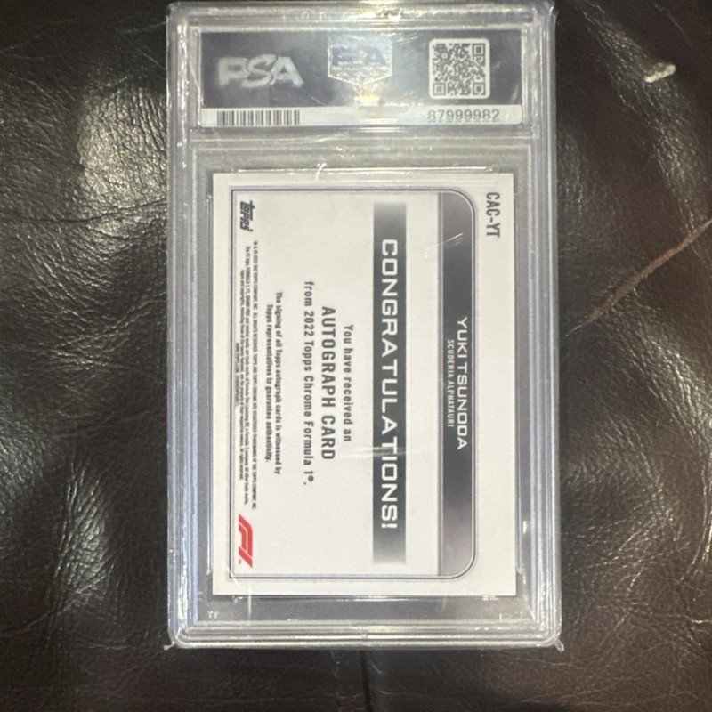2022 Topps Chrome Formula 1 F1 Yuki Tsunoda Portrait Autograph #CAC-YT view 2