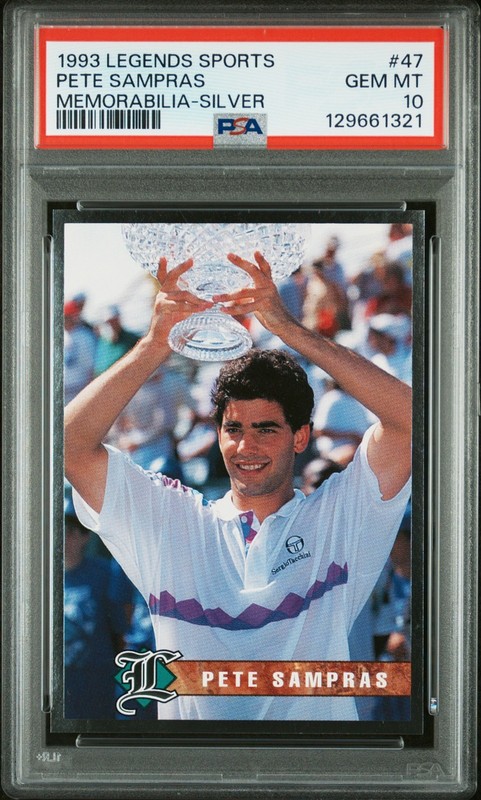 1993 Legends Sports Memorabilia #47 Pete Sampras SILVER - PSA 10 GEM MINT POP 1